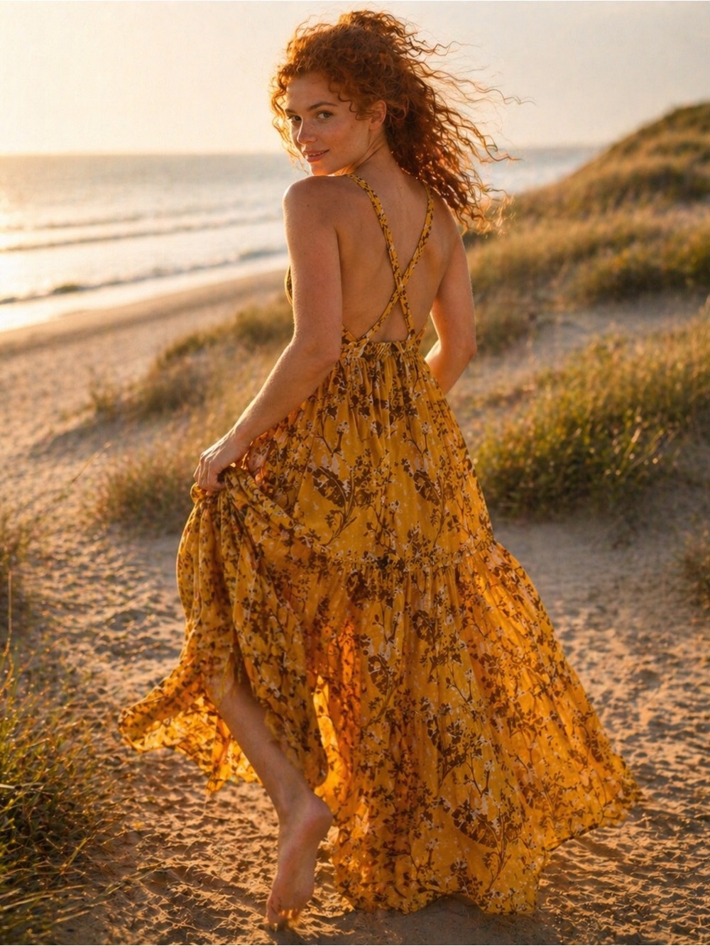Free People Jumpsuit Size XS - Yellow Combo Caicos Floral